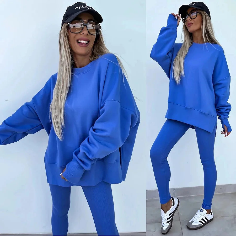 Ensemble Maria™ Ensemble confortable : sweat oversize et leggings