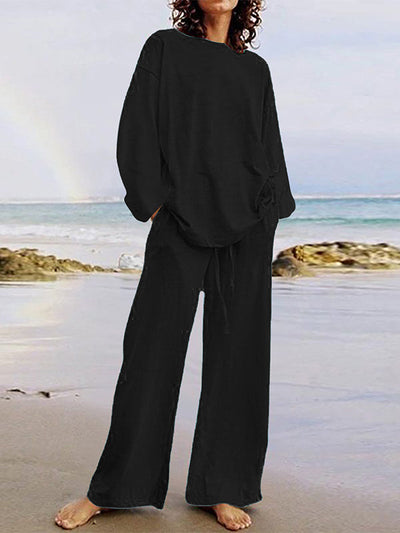 Ensemble 2 Pièces Décontracté à Manches Longues