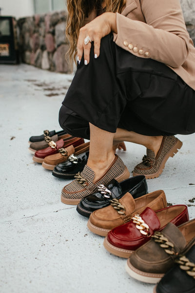 Chien à Tartan Noir et Beige Pas Littéralement des Chaussures