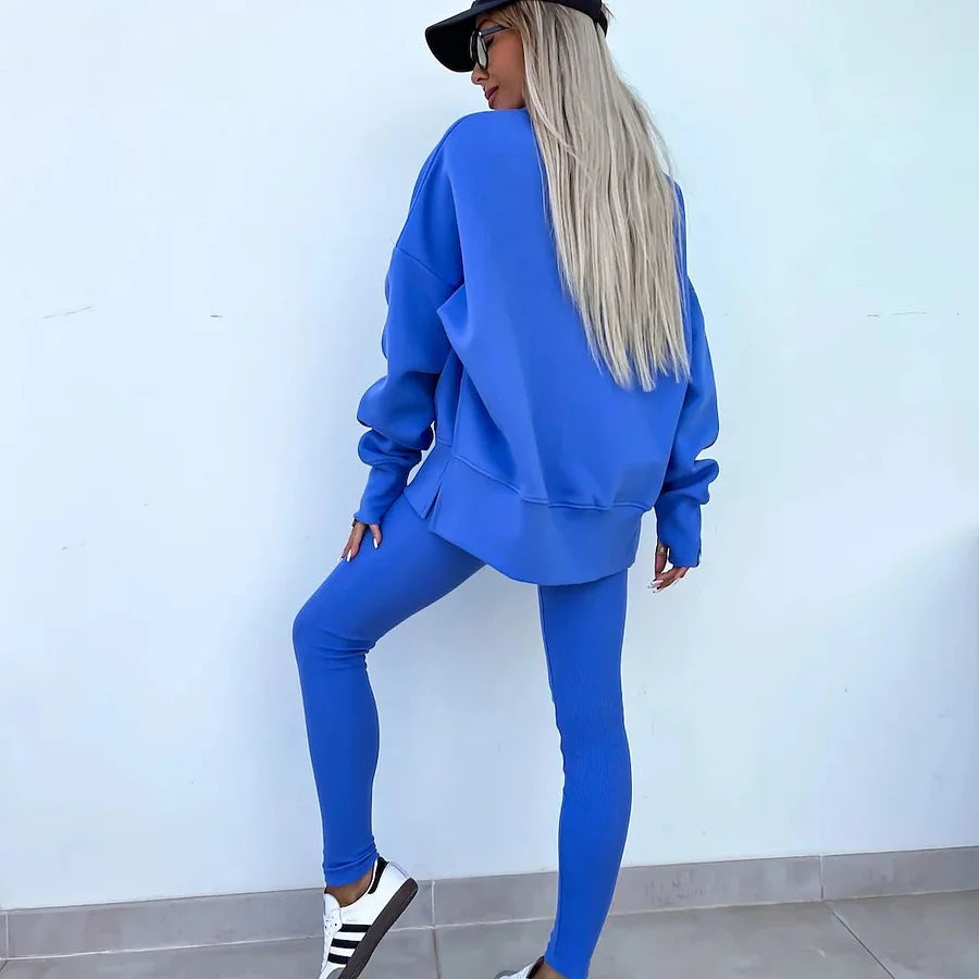 Ensemble Maria™ Ensemble confortable : sweat oversize et leggings