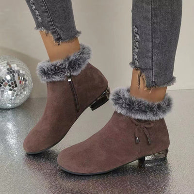 Bottines d'hiver en cuir souple