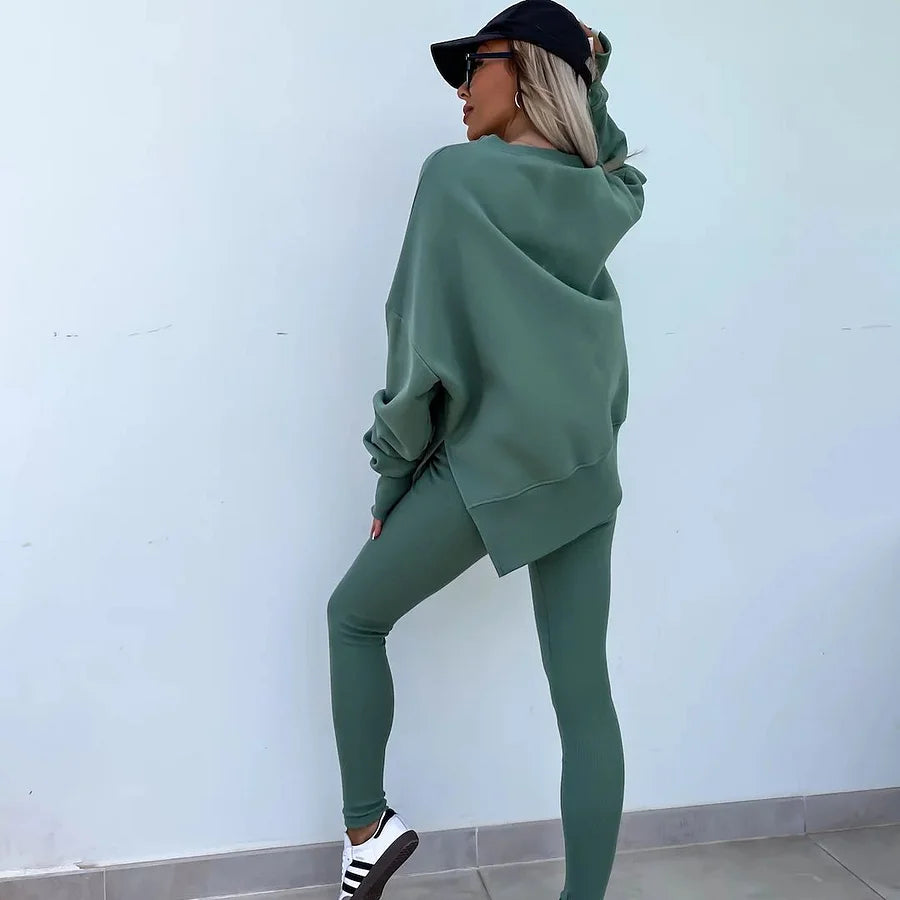 Ensemble Maria™ Ensemble confortable : sweat oversize et leggings