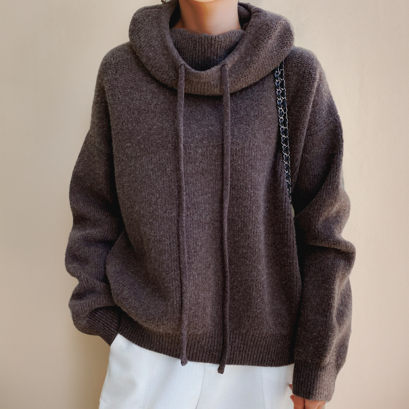 Charlotte - Pull à col roulé en laine mérinos