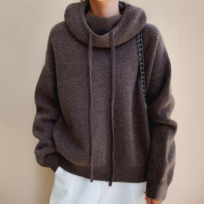 Charlotte - Pull à col roulé en laine mérinos