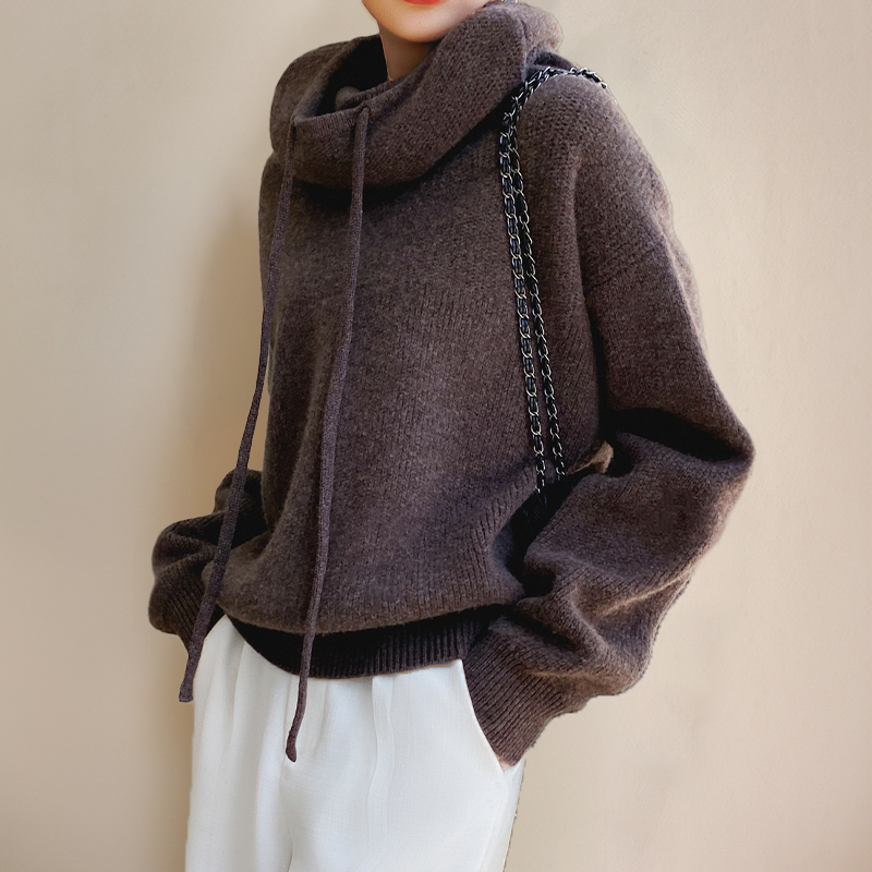 Charlotte - Pull à col roulé en laine mérinos