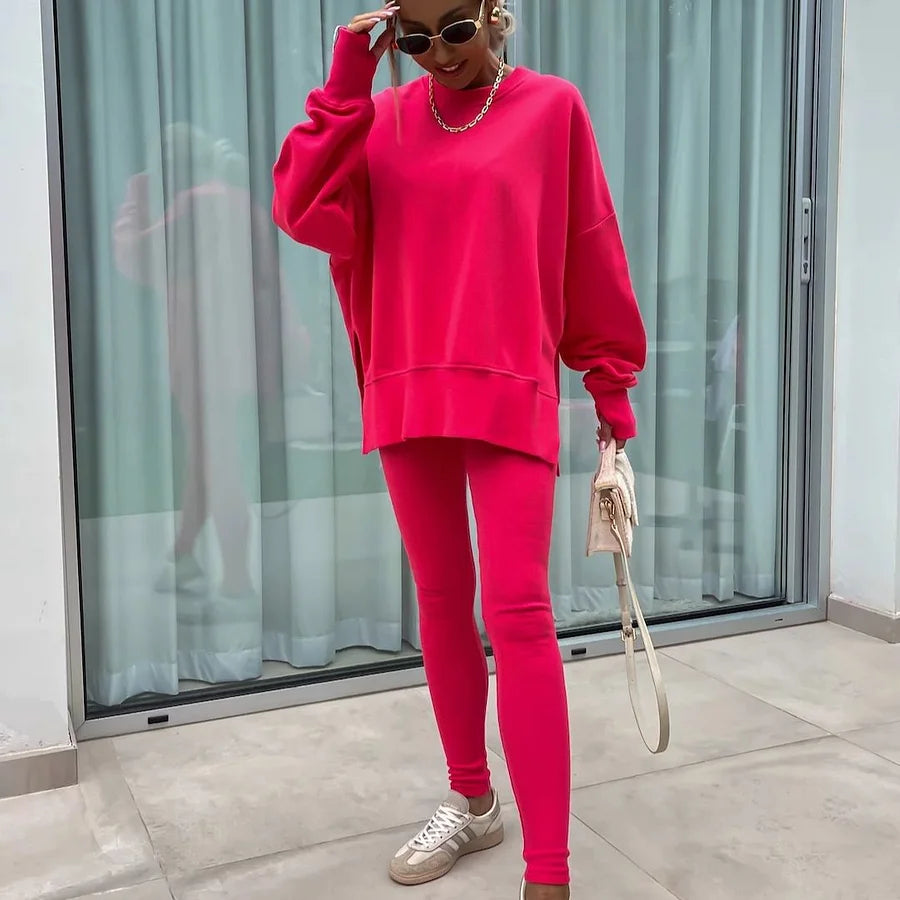 Ensemble Maria™ Ensemble confortable : sweat oversize et leggings