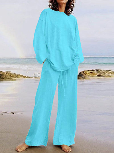 Ensemble 2 Pièces Décontracté à Manches Longues