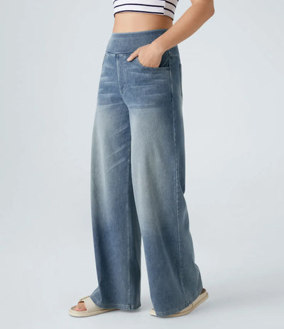 Eva | Pantalon extensible à taille haute