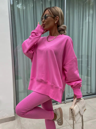 Ensemble Maria™ Ensemble confortable : sweat oversize et leggings