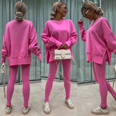 Ensemble Maria™ Ensemble confortable : sweat oversize et leggings