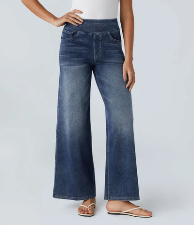 Eva | Pantalon extensible à taille haute