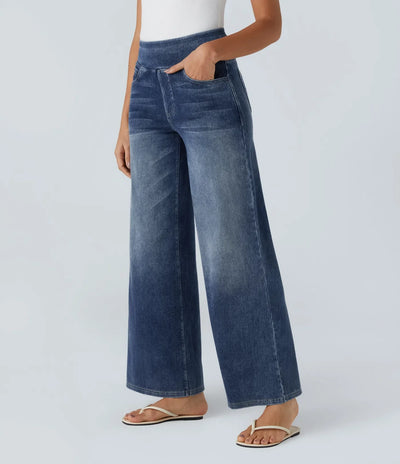 Eva | Pantalon extensible à taille haute