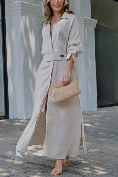 Jeanette | Robe longue à décolleté en V