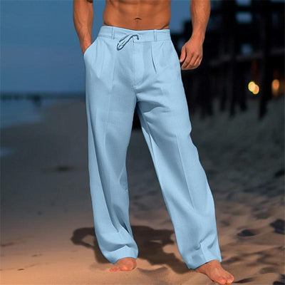 Pantalons unis en lin Nathan™