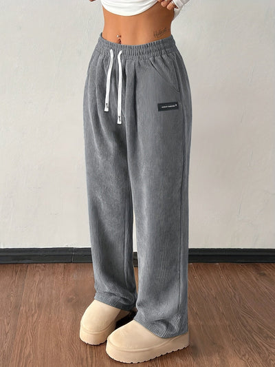 Pantalon Jogger en Velours Côtelé Raya