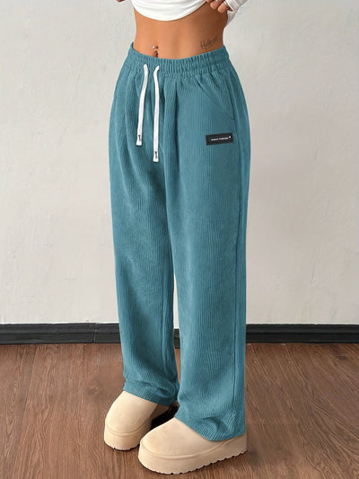 Pantalon Jogger en Velours Côtelé Raya