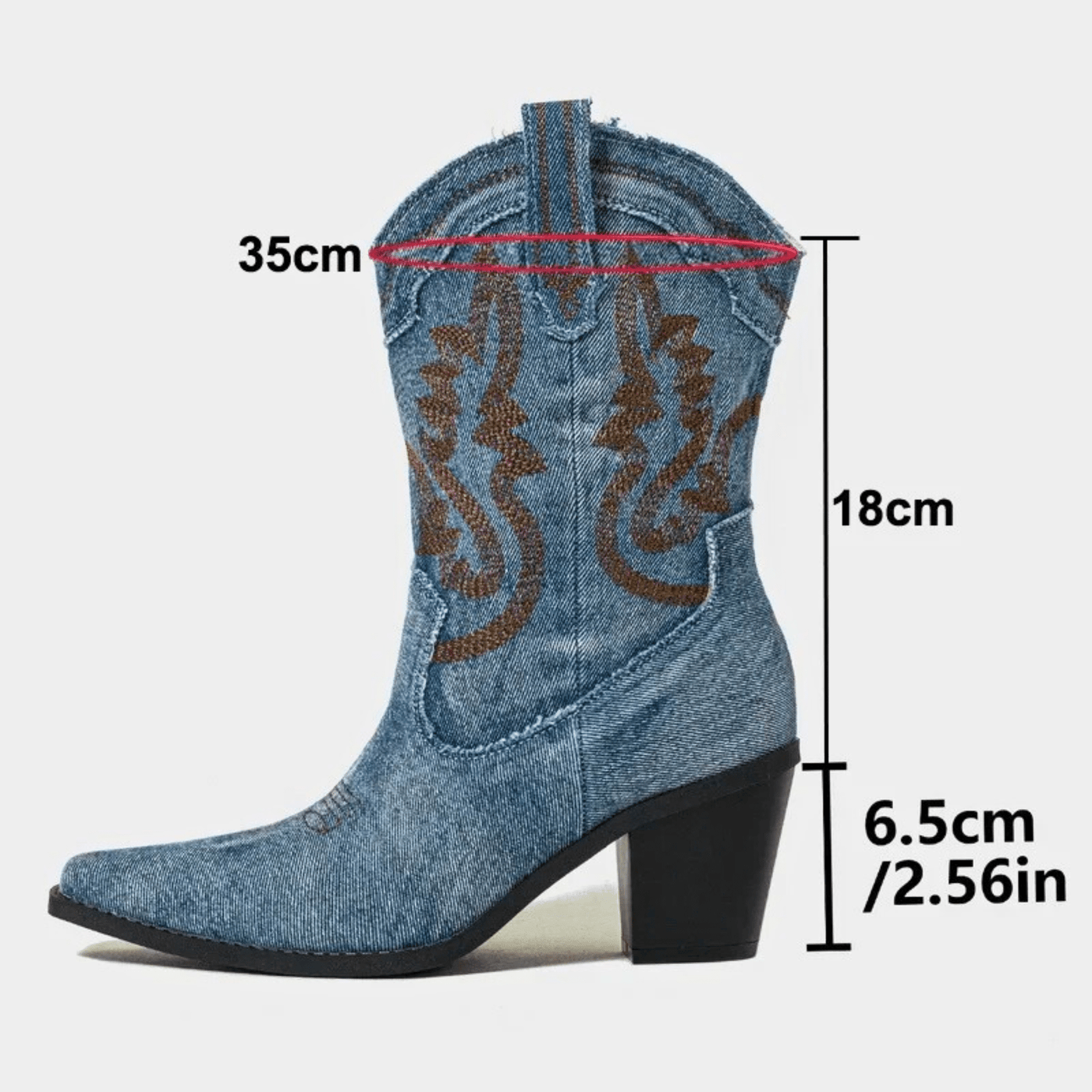 Bottines en denim Veloria