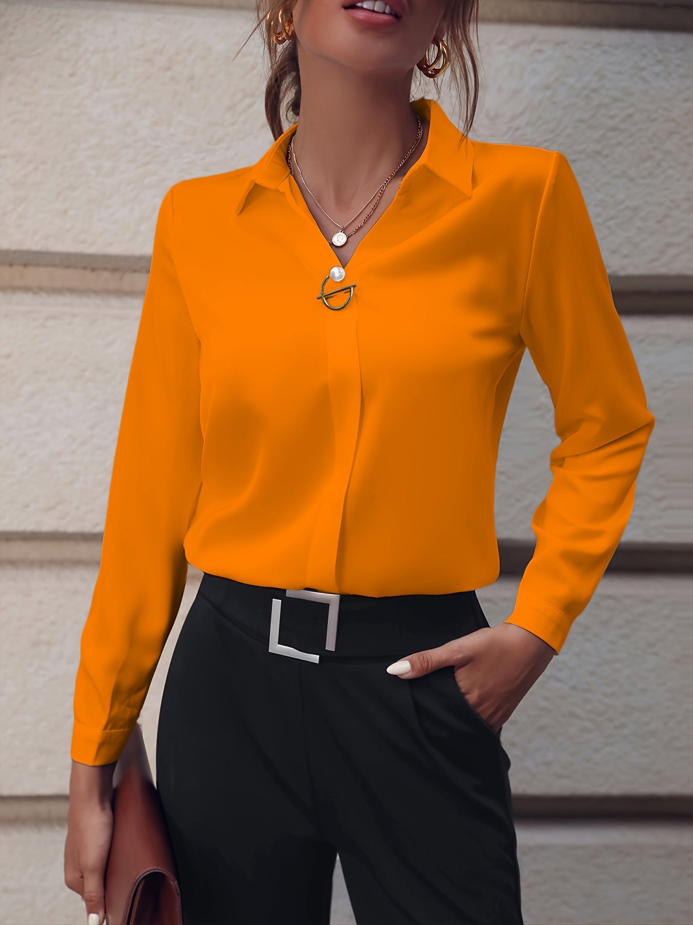 Mica™ Blouse Élegante à Coupe Slim