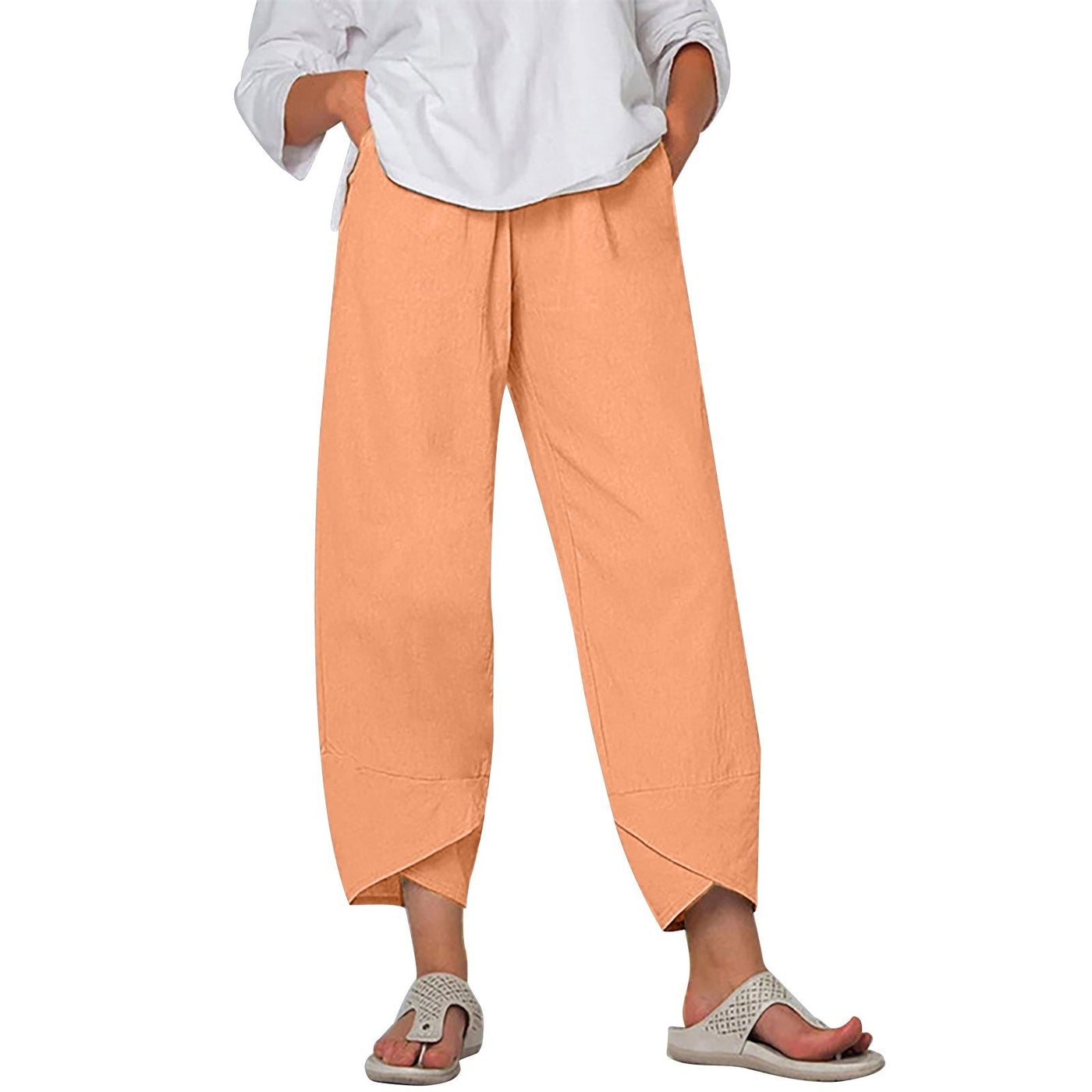 Pantalon Court en Coton-Lin Noira™
