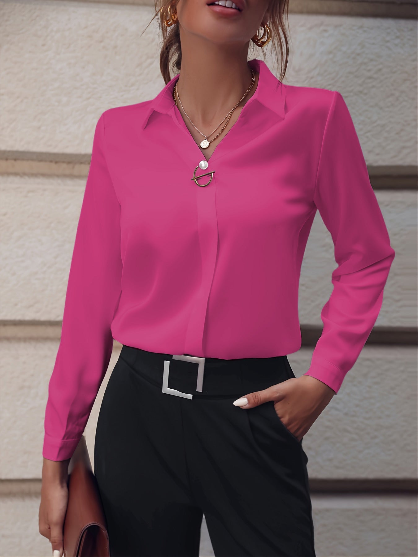 Mica™ Blouse Élegante à Coupe Slim