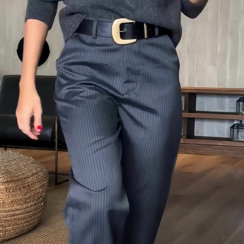 PAULINE | Pantalon blazer droit taille haute