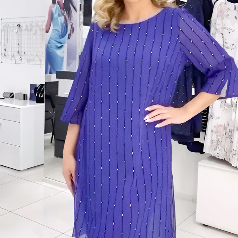 Vefa | Robe en chiffon imprimée