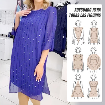 Vefa | Robe en chiffon imprimée