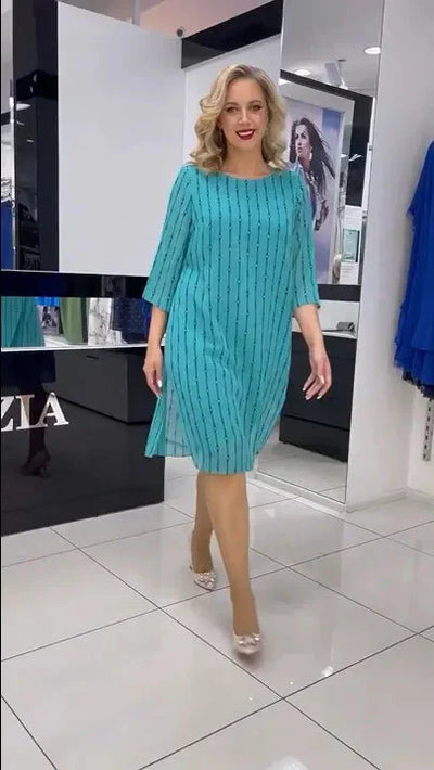 Vefa | Robe en chiffon imprimée