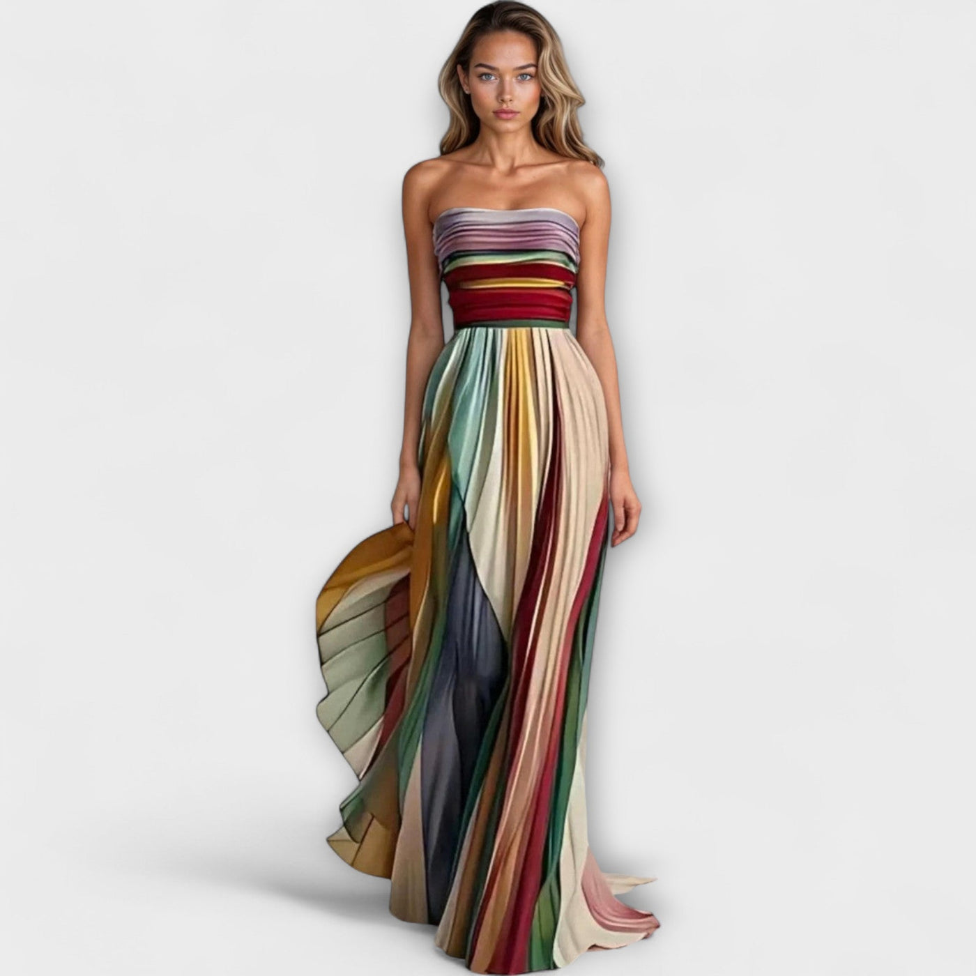 Flora - Robe longue en tissu de qualité supérieure