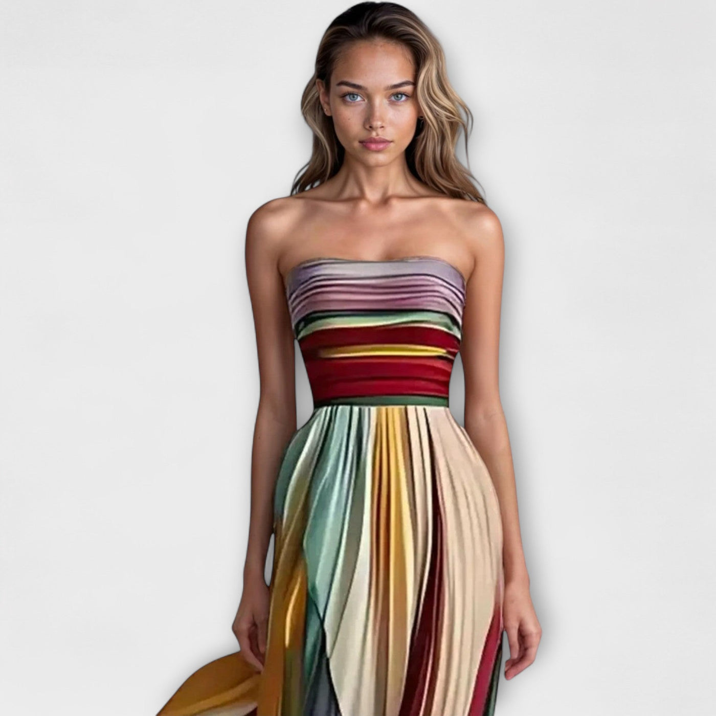 Flora - Robe longue en tissu de qualité supérieure