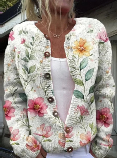 Kenza™ | Veste Florale En Laine