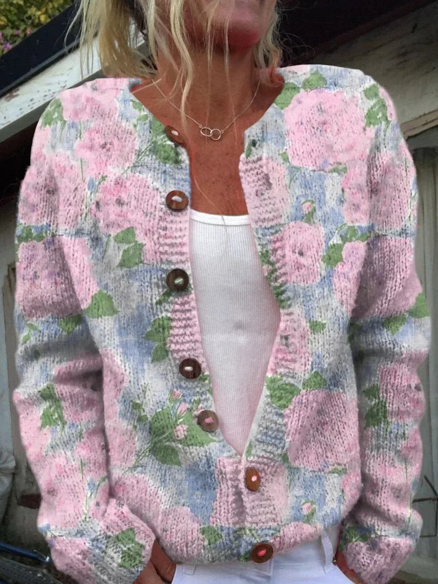 Kenza™ | Veste Florale En Laine